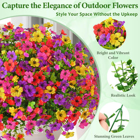 Yastouay realistic fake flowers brighten patios and porches with rich textures