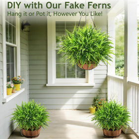 Yastouay all-in-one hanging setup keeps greenery ready to display.