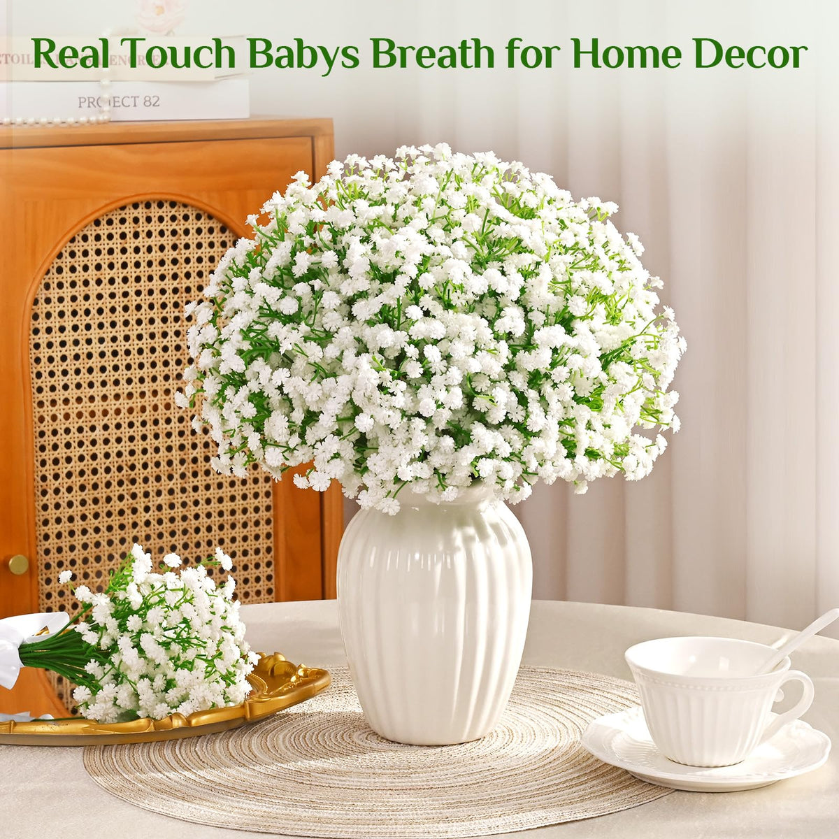 Yastouay Baby's Breath floral crown DIY versatility.