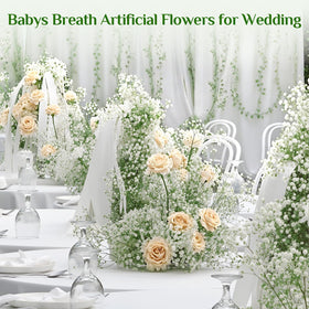 Yastouay Baby's Breath table arrangement for intimate events.