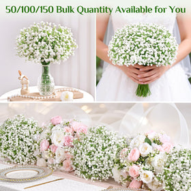 Yastouay Baby's Breath wedding centerpiece for airy table decor.