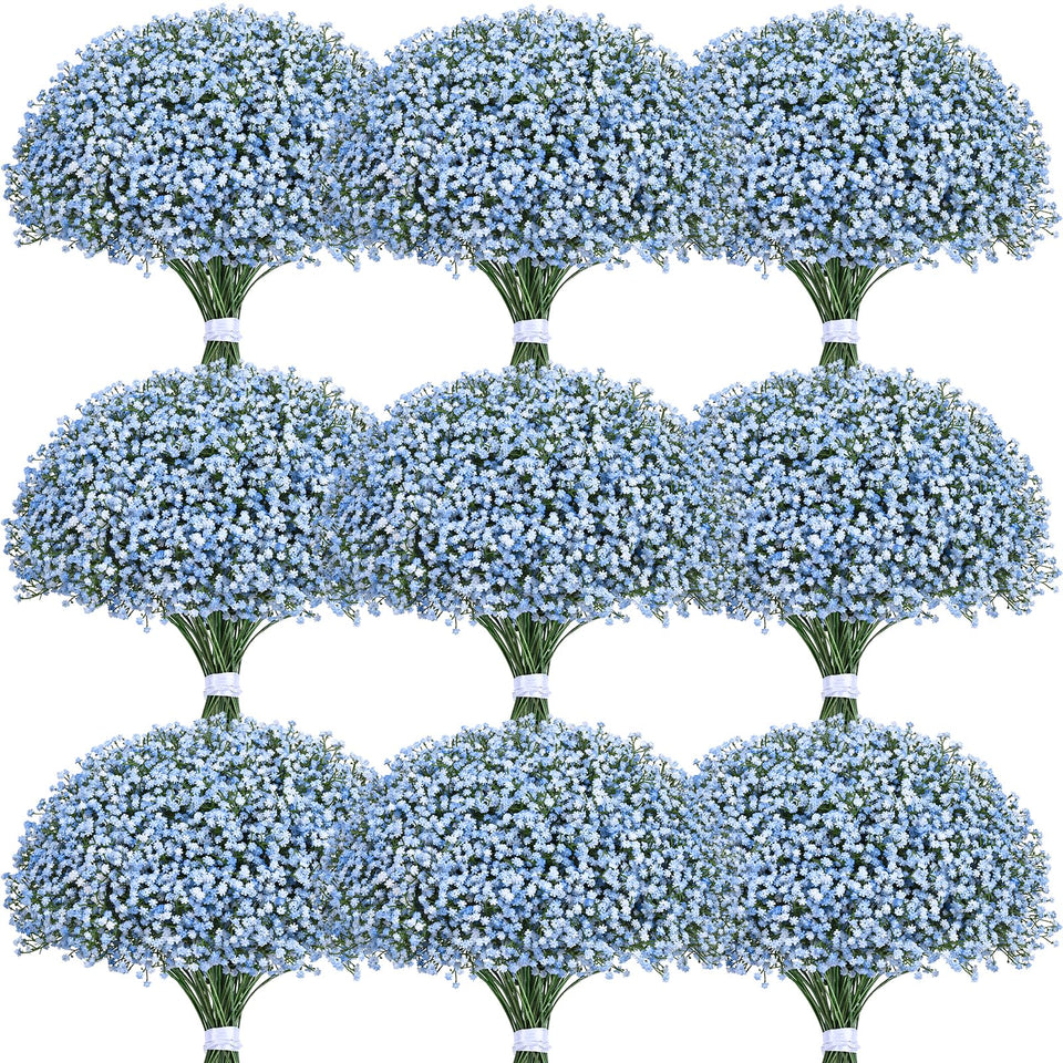 Yastouay blue Babys Breath bulk stems for elegant centerpieces.
