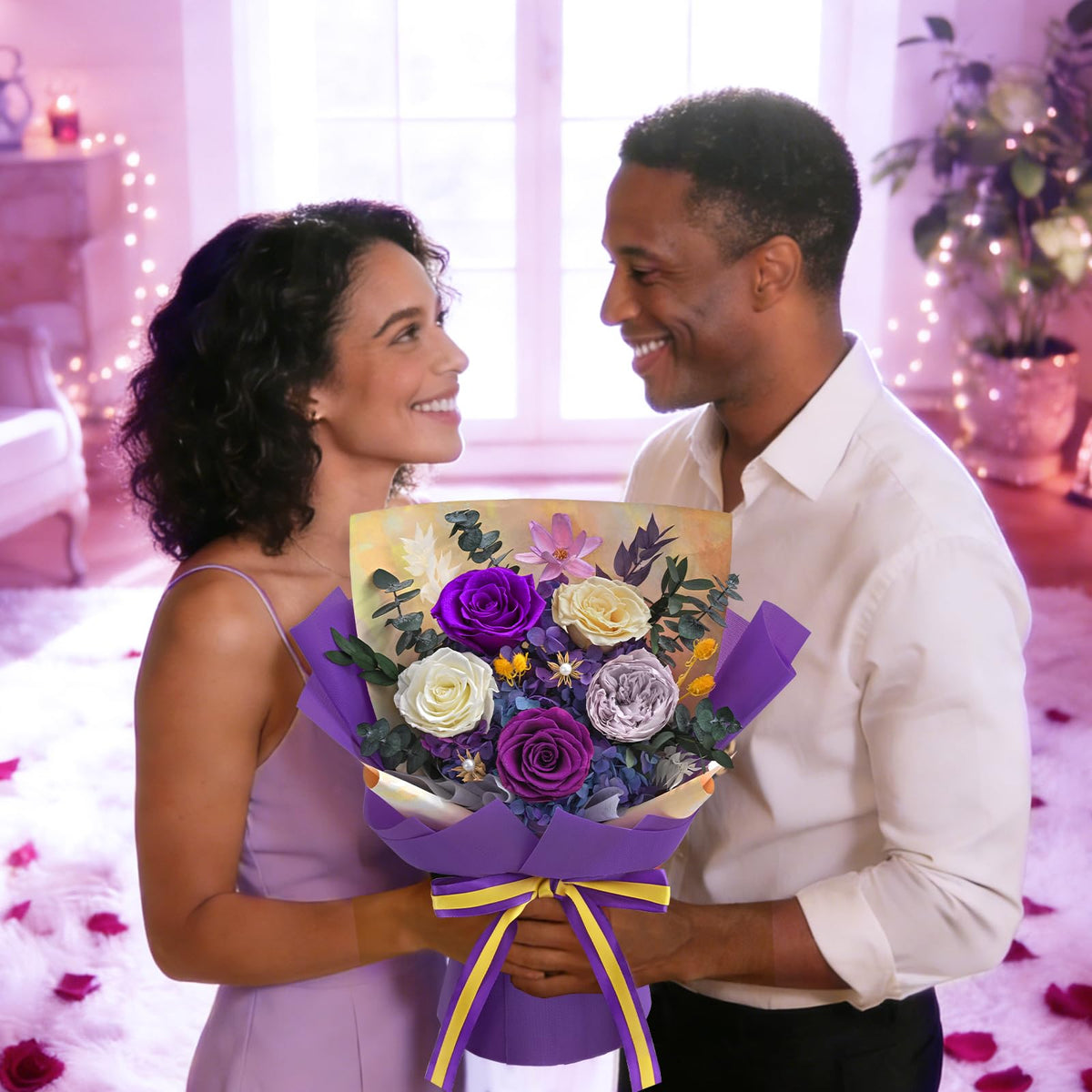 Yastouay color-purple roses showcase vibrant, color-stable petals.