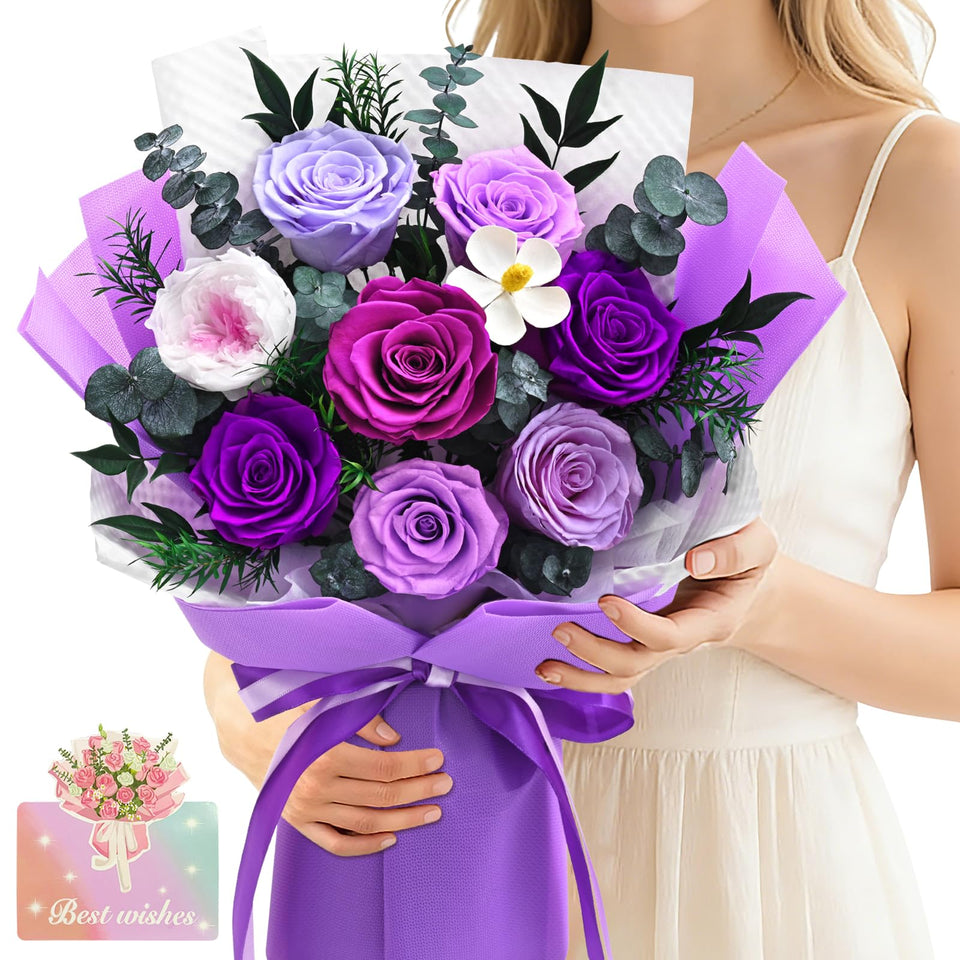 Yastouay Forever Rose 8-piece bouquet, lasting keepsake for mom.