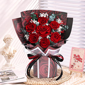 Yastouay red preserved roses bring a timeless romantic touch to decor.