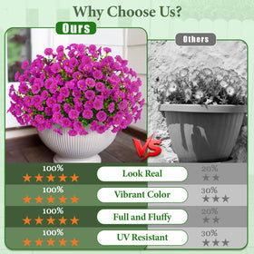 Yastouay fuchsia morning glory outdoor bouquet adds bright color