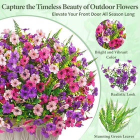 Yastouay fuchsia-rose-red bundle creates contrast in garden pots