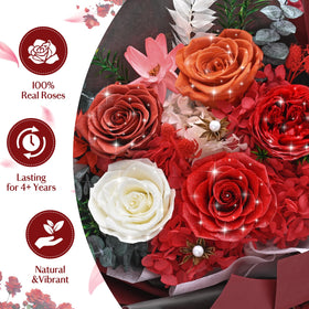 Yastouay gift box with vase ready-to-display forever flowers for instant gifting
