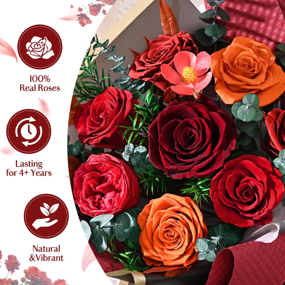 Yastouay included vase ensures instant table display.
