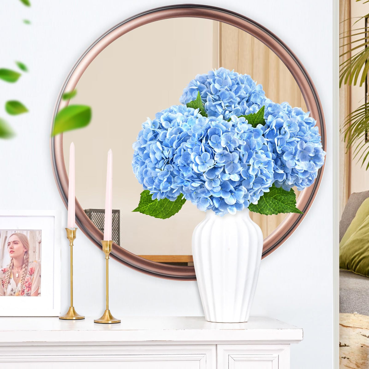 Yastouay realistic petals and leaf textures enhance home accents