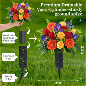 Yastouay lifelike mums carnations roses with greenery offer natural, respectful realism.