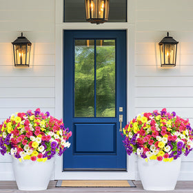 Yastouay morning glory rose-red bundle enhances porches while staying fade-resistant under sun.