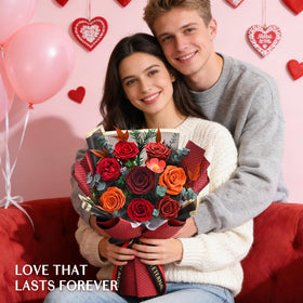 Yastouay Mother's Day gift scenario with the Forever Rose bouquet.