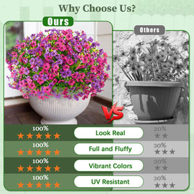 Yastouay outdoor flowers fuchsia-pink bundle adds color to porches