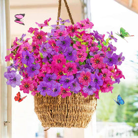 Yastouay windowsill display brightened by realistic outdoor flowers