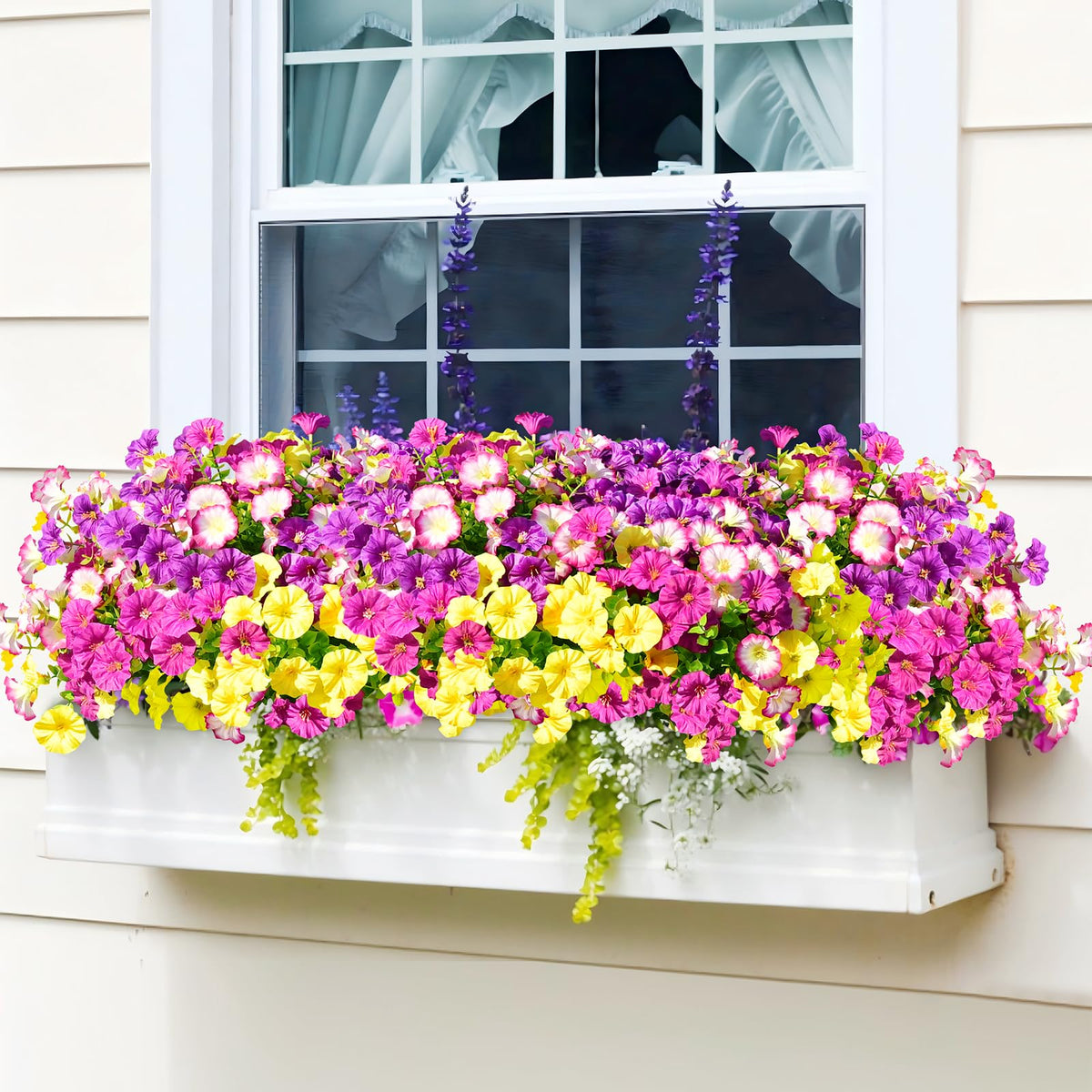 Yastouay durable weather-resistant faux flowers for outdoor use