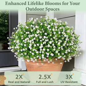 Yastouay outdoor flowers purple bundles add depth to planters and exteriors