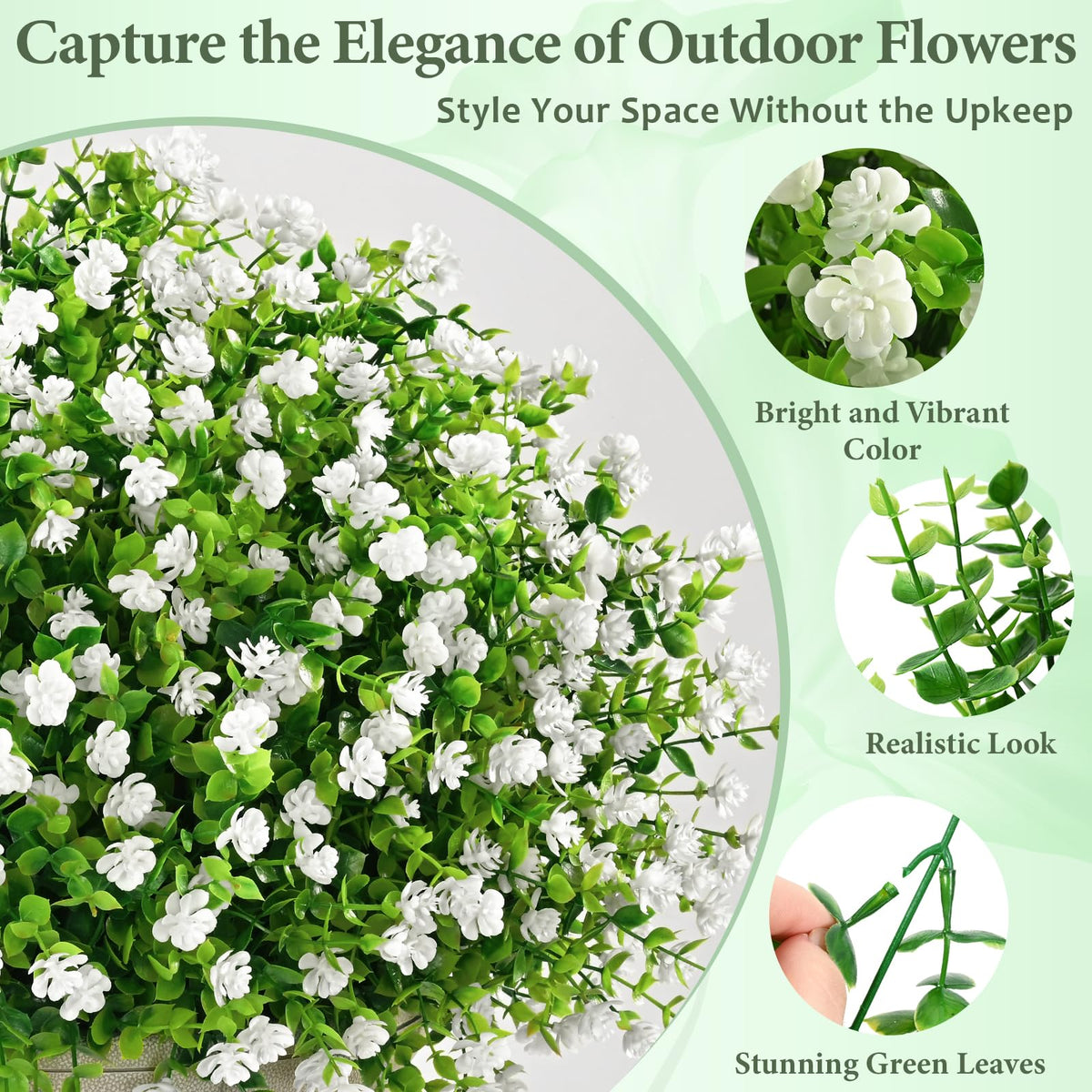 Yastouay outdoor flowers white bundles create elegant window boxes