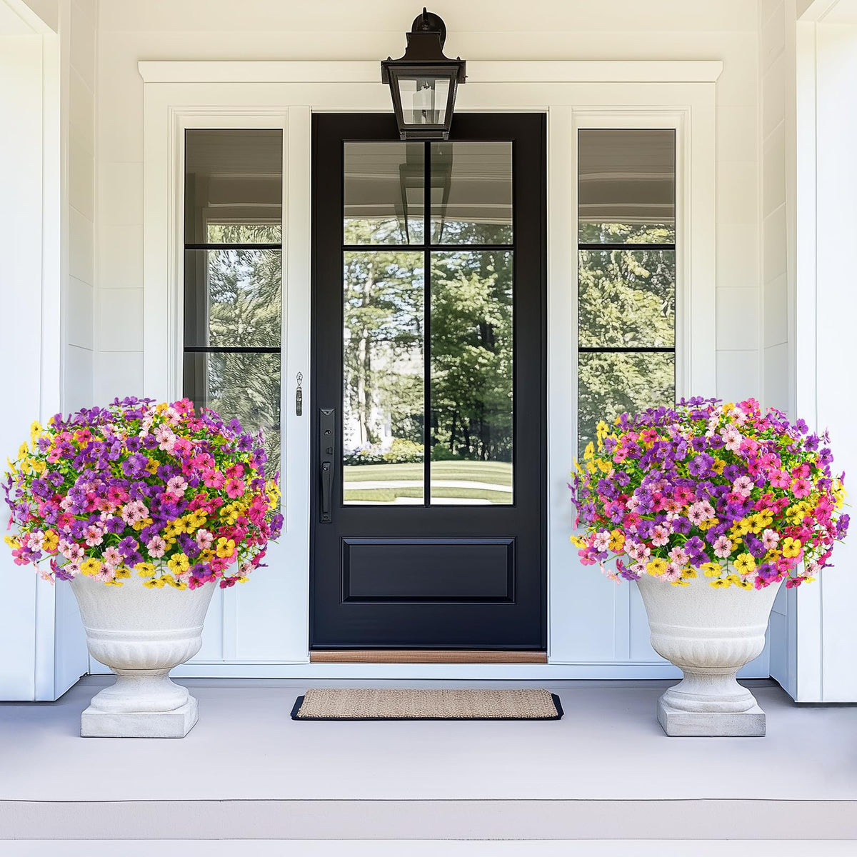 Yastouay outdoor-flowers-window-box elevate window boxes with long-lasting color