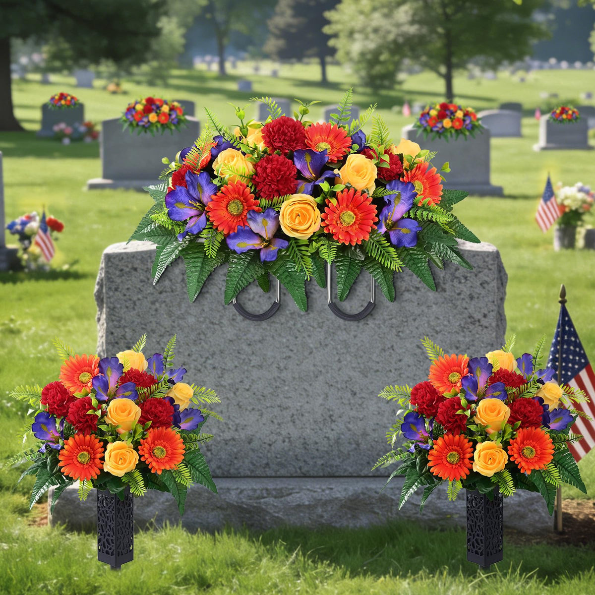 Yastouay outdoor-grade grave decorations designed for seasonal weather resilience.