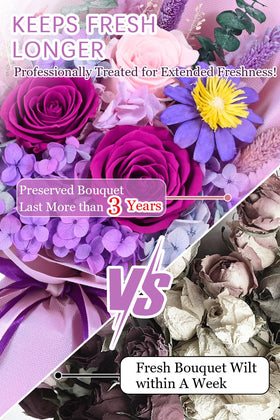 Yastouay preserved flowers gift box emits delicate fragrance.