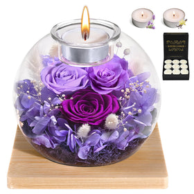 Yastouay preserved rose in glass dome offers a lasting keepsake.