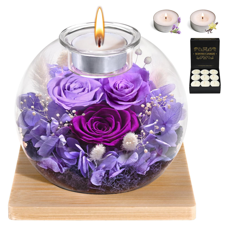 Yastouay preserved rose in glass dome offers a lasting keepsake.
