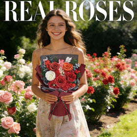 Yastouay preserved roses in vase for effortless display