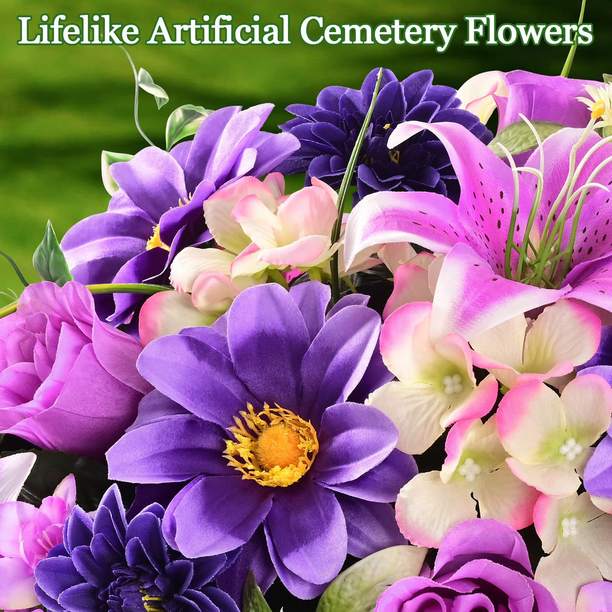 Yastouay durable, UV-resistant grave decor designed for weather resilience.
