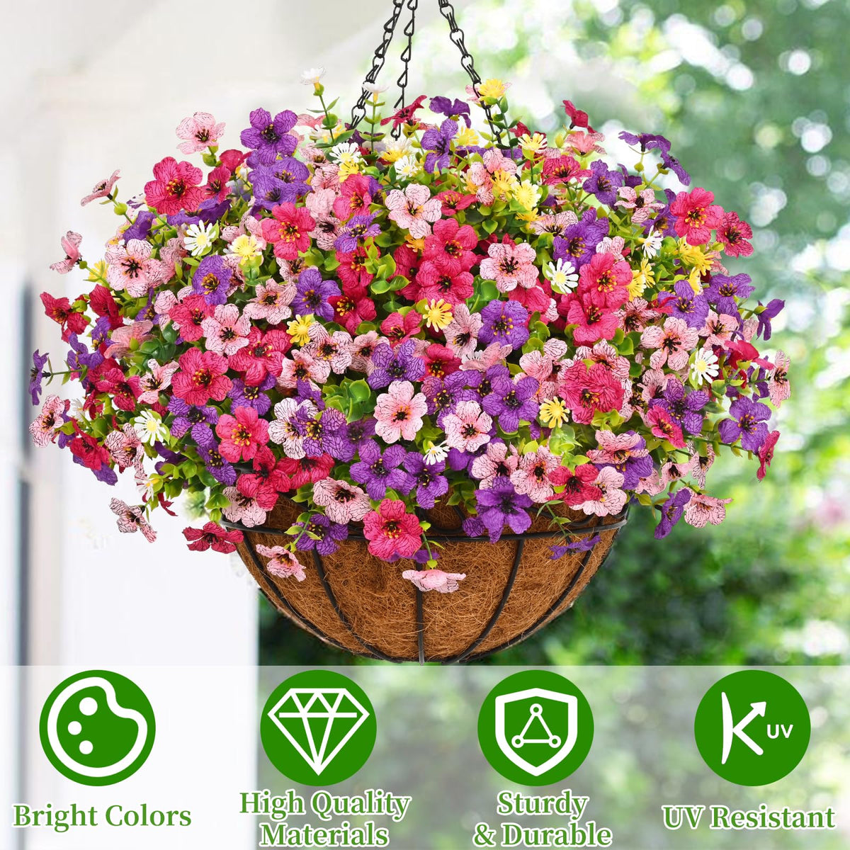 Yastouay UV-resistant flowers stay vivid under bright sun.