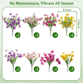 Yastouay uv-stable-faux-flowers resist weather while staying vibrant