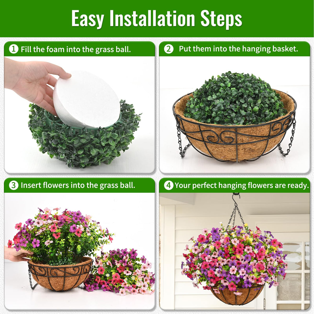 Yastouay vibrant mixed-color bundles create a lifelike outdoors display.