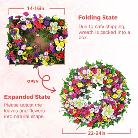 Yastouay wreath suited for indoor or outdoor use on entrances.