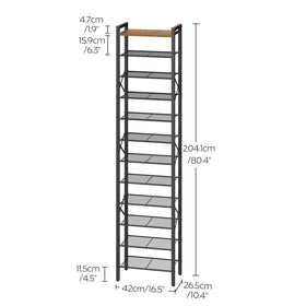 YATINEY 12-tier storage maximizes footwear capacity in compact homes.