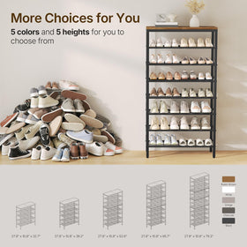 YATINEY eight shelves maximize capacity for family footwear.