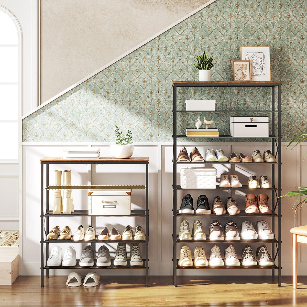 YATINEY interior-use view shows versatile display for books or greenery.