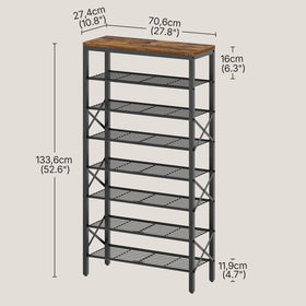 YATINEY rustic brown finish complements industrial-style décor.
