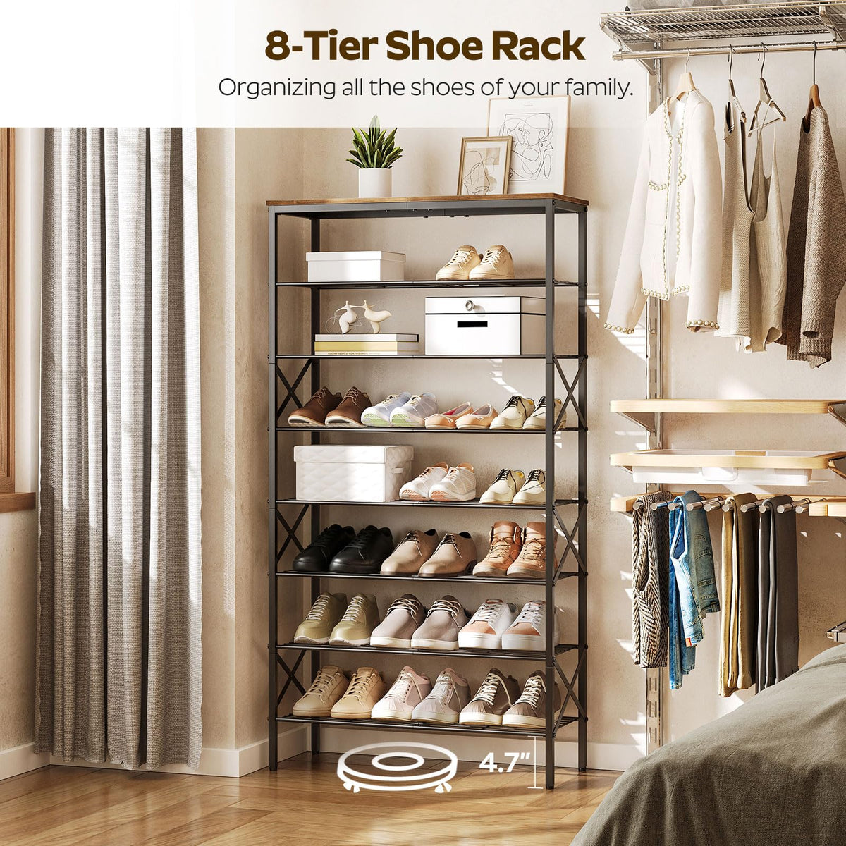 YATINEY top storage surface ideal for bags and helmets.