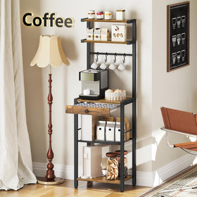 YATINEY coffee bar with pod drawer holder for quick access.