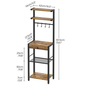 YATINEY rack with hooks for mugs and utensils.