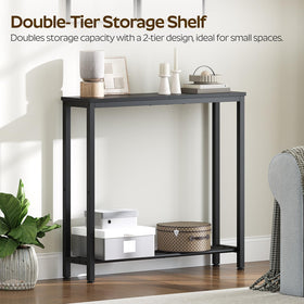Anti-tip device on YATINEY console table for safe placement