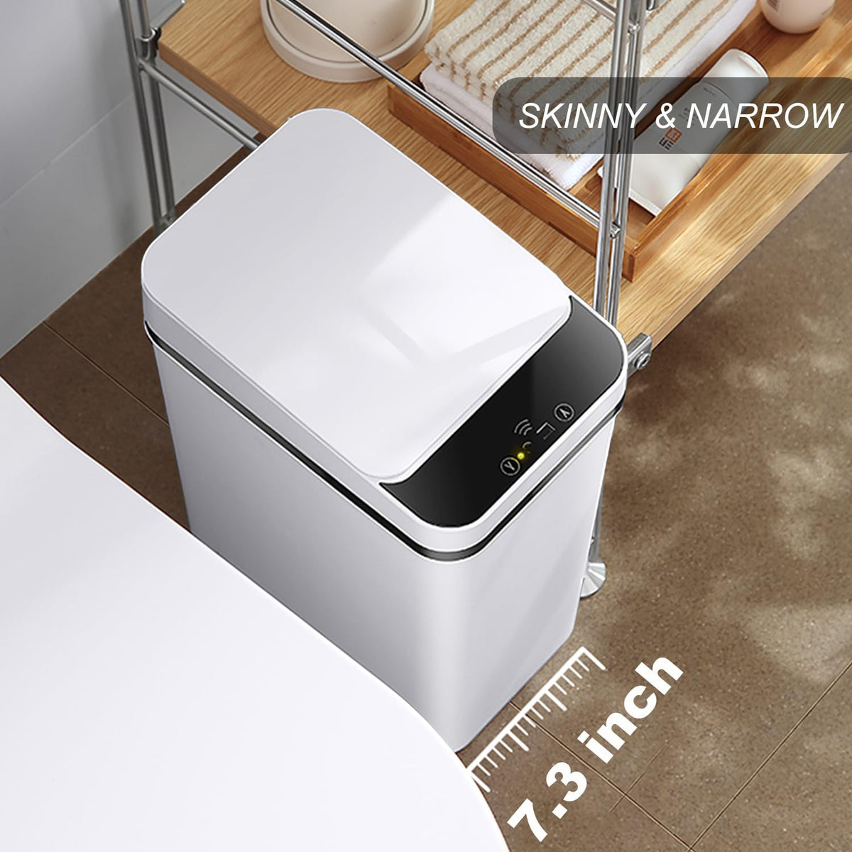 Yatmung 4-Gallon Slim Trash Can handles daily waste easily without crowding.
