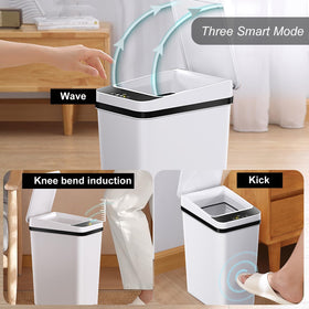 Yatmung Skinny Trash Can with odor-seal lid keeps odors discreet in any room.