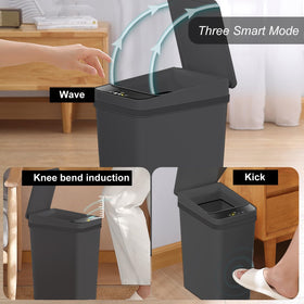 Yatmung motion sensor lid opens with a wave for touchless disposal.