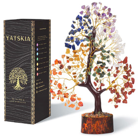 YATSKIA Chakra Crystal Tree base detail for meditation and calm spaces.