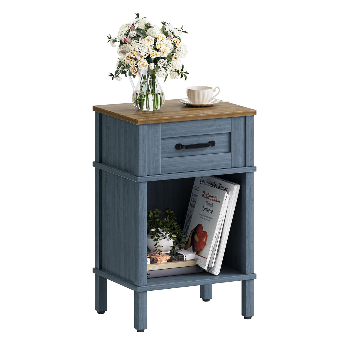 YAUKTAK durable engineered wood nightstand for daily use.
