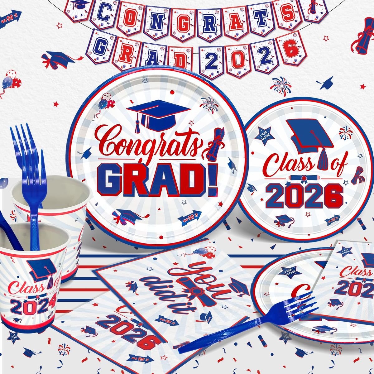 Yavxzvbw 122Pcs-grad-decor-setup shows cohesive décor with time-saving setup.