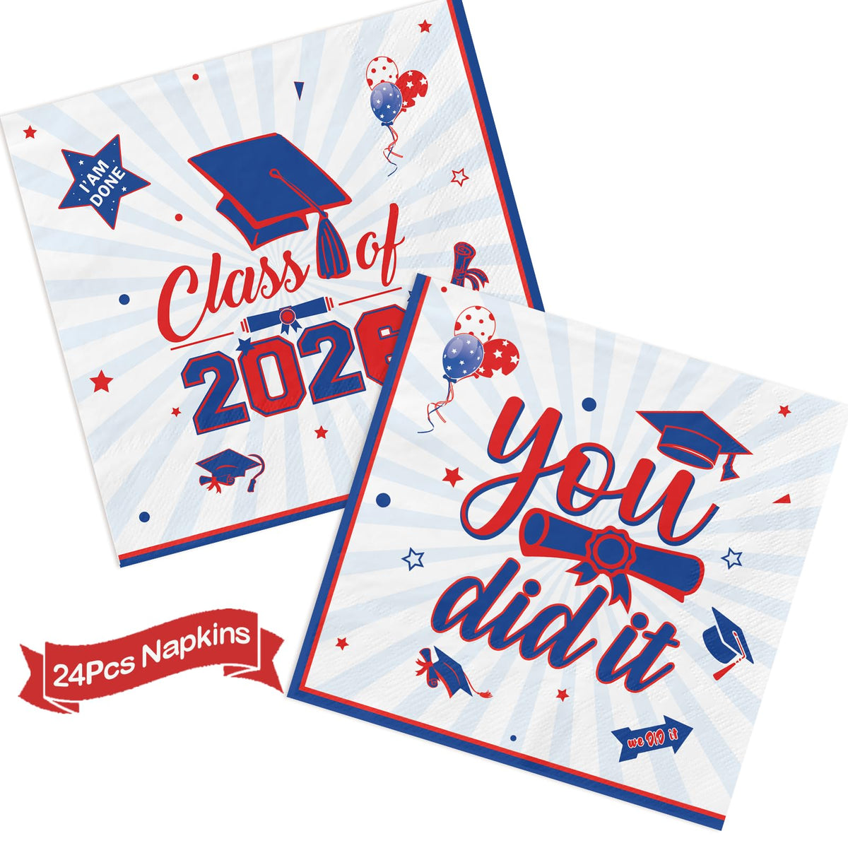 Yavxzvbw 122Pcs-grad-napkins help mess-free cleanup with a cohesive look.