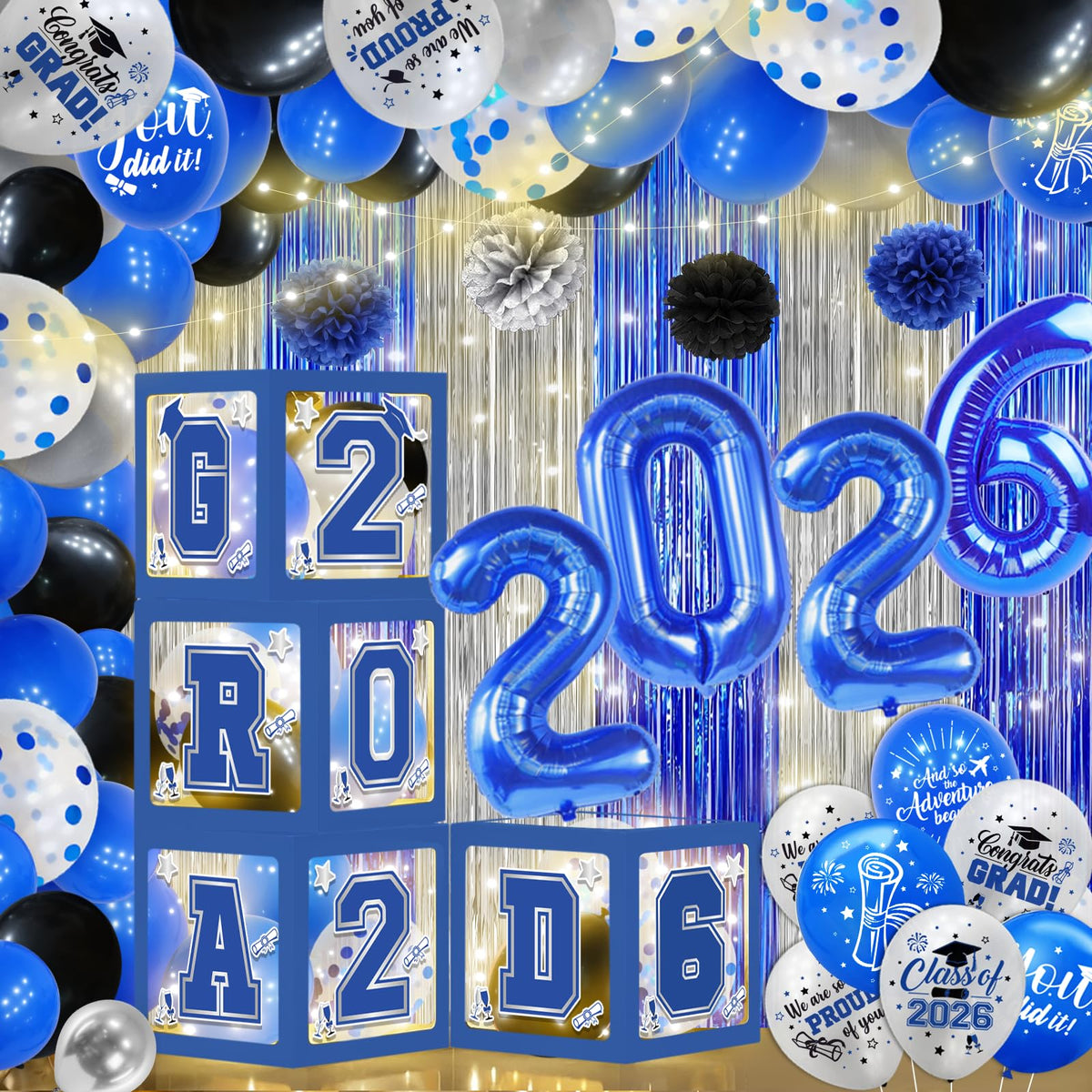 Yavxzvbw 2026 number balloon stands out for photo moments