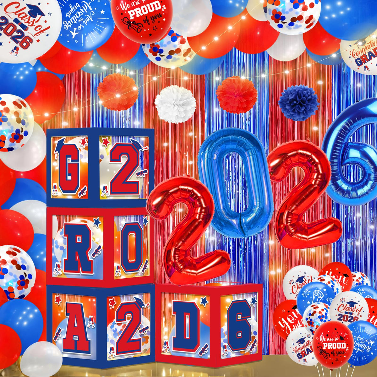Yavxzvbw 2026 number balloon stands out as a focal graduation element